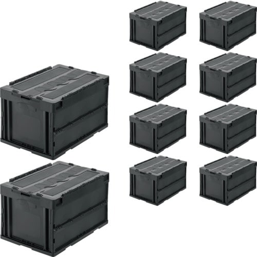 TRUSCO 【まとめ買い】オリコン 蓋つき折りた