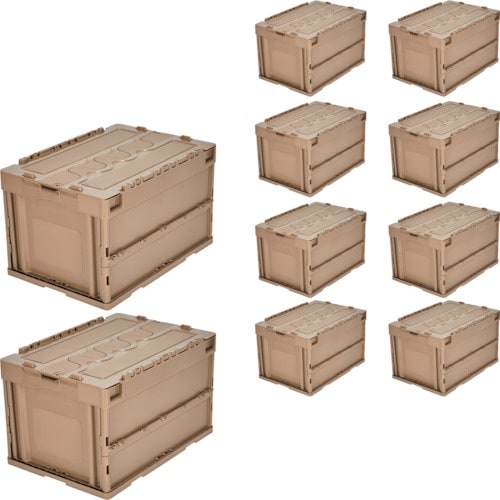 TRUSCO 【まとめ買い】オリコン 蓋つき折りた