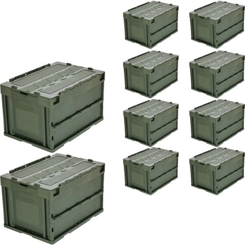 TRUSCO 【まとめ買い】オリコン 蓋つき折りた