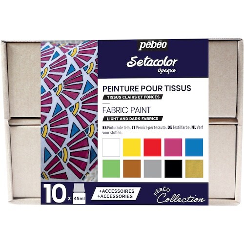 Pebeo 布用水性アクリル絵具セタカラー不透明色