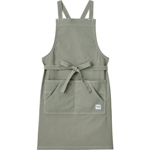 Leeワークウェア 胸当てエプロン カーキ F