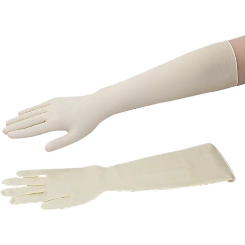 AS ラテックススーパロング手袋M滅菌 50枚