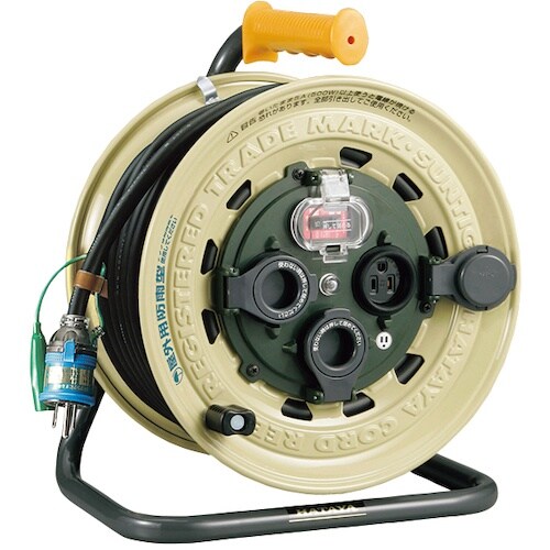 タスコ 屋外型漏電遮断器付コードリール