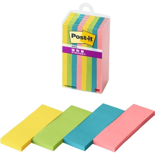 3M ポスト・イット 強粘着ふせん マルチカラー8