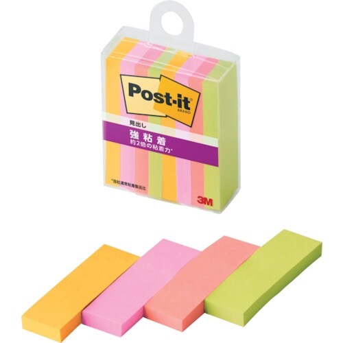 3M ポスト・イット 強粘着見出し マルチカラー6
