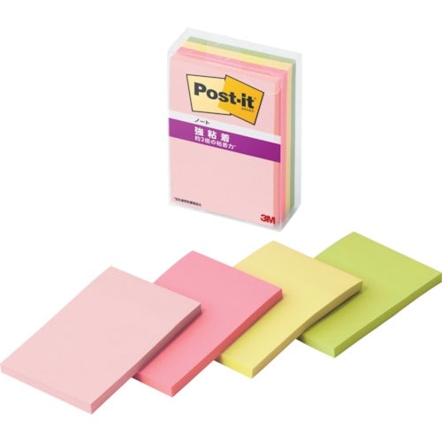 3M ポスト・イット 強粘着ノート マルチカラー4