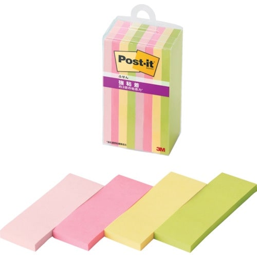 3M ポスト・イット 強粘着ふせん マルチカラー4