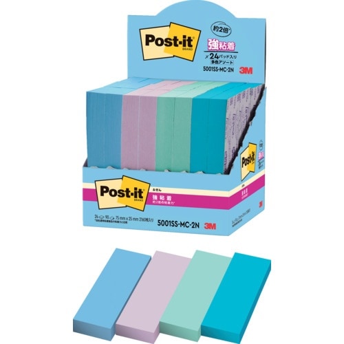 3M ポスト・イット 強粘着ふせん マルチカラー2