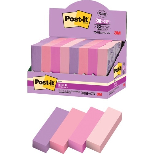 3M ポスト・イット 強粘着見出し マルチカラー7