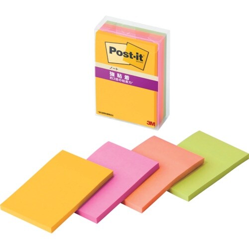 3M ポスト・イット 強粘着ノート マルチカラー6