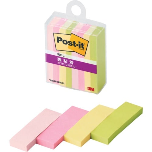 3M ポスト・イット 強粘着見出し マルチカラー4