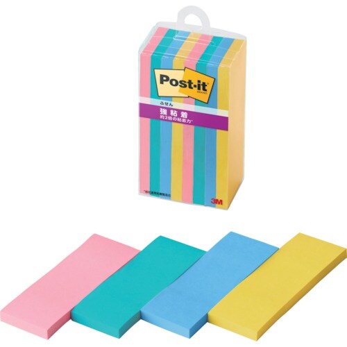 3M ポスト・イット 強粘着ふせん マルチカラー3