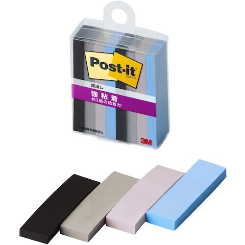 3M ポスト・イット 強粘着見出し マルチカラー9