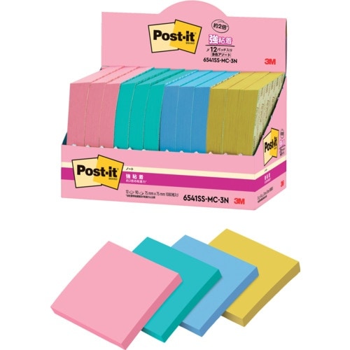 3M ポスト・イット 強粘着ノート マルチカラー3