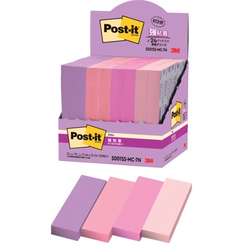 3M ポスト・イット 強粘着ふせん マルチカラー7