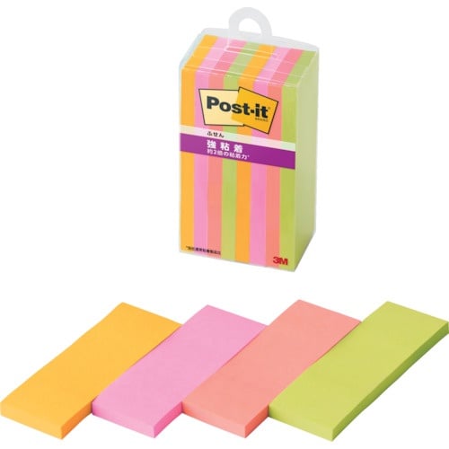 3M ポスト・イット 強粘着ふせん マルチカラー6