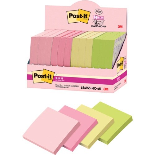 3M ポスト・イット 強粘着ノート マルチカラー4