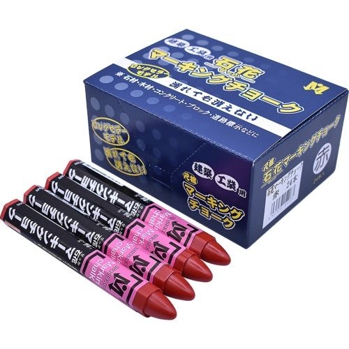 祥碩堂 石花マーキングチョーク 24本箱売 赤色
