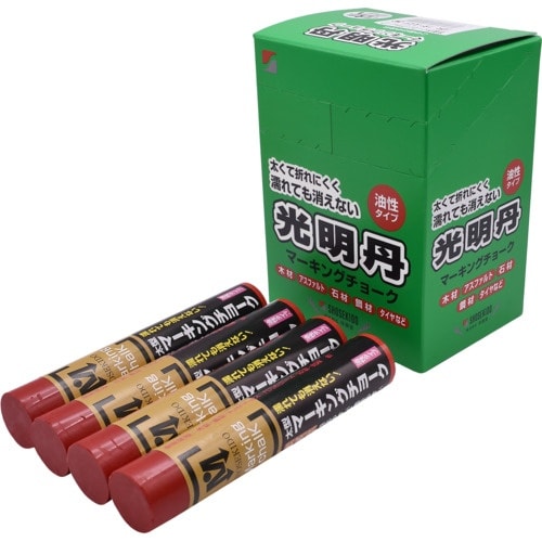 祥碩堂 光明丹マーキングチョーク 12本箱売 赤色
