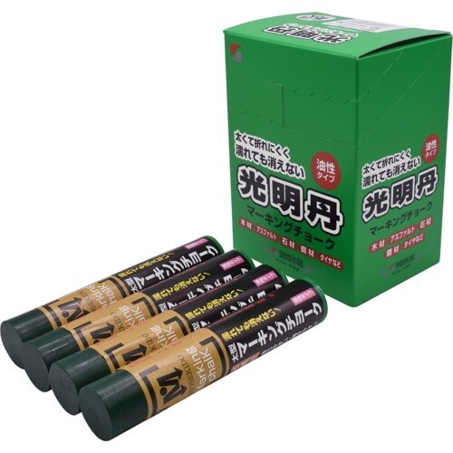 祥碩堂 光明丹マーキングチョーク 12本箱売 緑色
