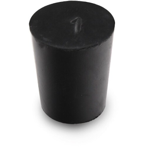 KOKUGO 天然ゴム栓 黒 No.1 16×13