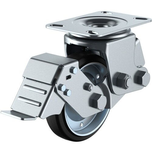 ユーエイ プレート式 自在 キャスター 耐摩耗ゴム