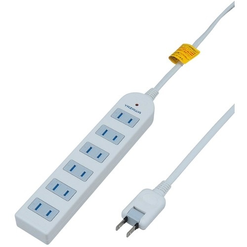 YAZAWA 雷サージ付延長コード・タップ6個口5