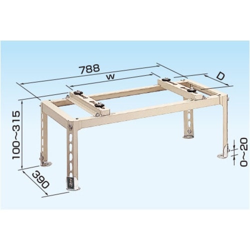 オーケー器材 エアコン室外機架台 RAキーパー 平
