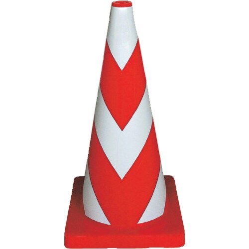 安全興業 安全コーン Wコーン 赤白3段 反射タイ
