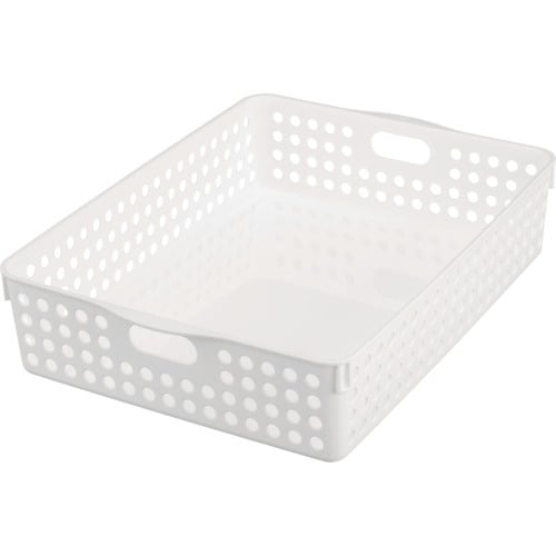 inomata ストックバスケット A4 ホワイト
