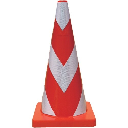 安全興業 安全コーン Wコーン 赤白3段 高輝度反