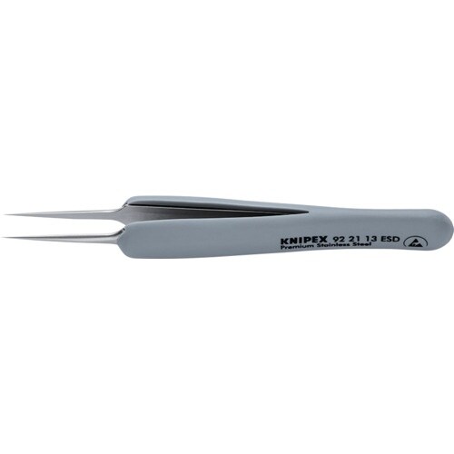 KNIPEX ラバーハンドル付き精密ピンセット 先