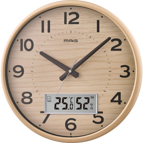 MAG 掛け時計 電波時計 アナログ ゴーフル 温