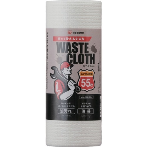 IRIS 107076 使い捨てロールウエス ホワ
