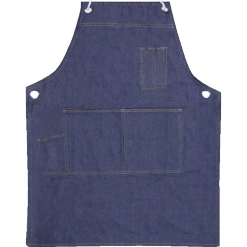 トオケミ デニムエプロン(胸付・ロープ紐タイプ)ネ