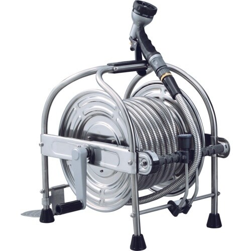 ハタヤ 大口径型オールステンレス蛇腹ホースリール