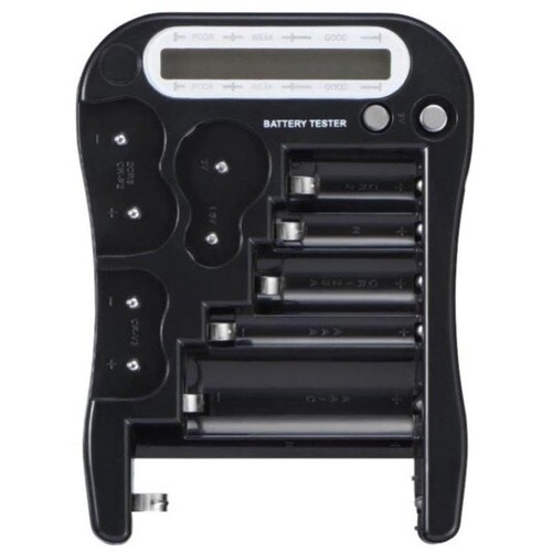 YAZAWA 電池残量チェッカー デジタル電池残量