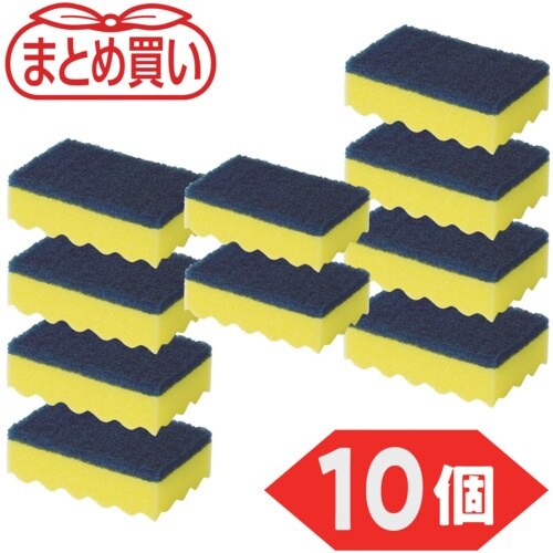 TRUSCO まとめ買い 抗菌ハードスポンジ イエ