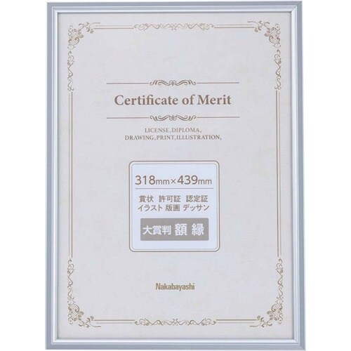 ナカバヤシ アルミ賞状額/大賞/シルバー