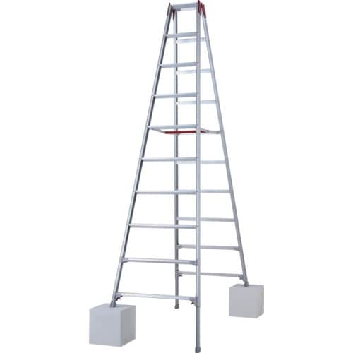 ハセガワ 脚部伸縮式アルミ専用脚立 ワンタッチバ