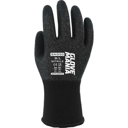 川西 GM550 グローブマニア ニトリル ブラッ
