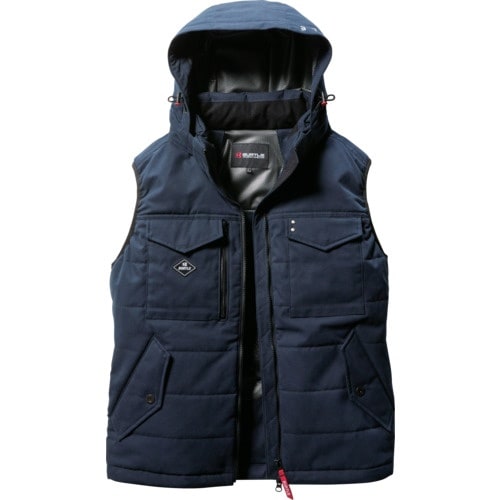 BURTLE 防寒ベスト5054−3−3XLネイビ