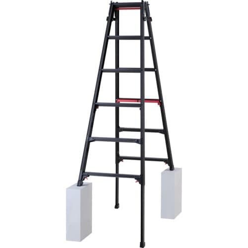 ハセガワ 脚部伸縮式アルミはしご兼用脚立 RYRL