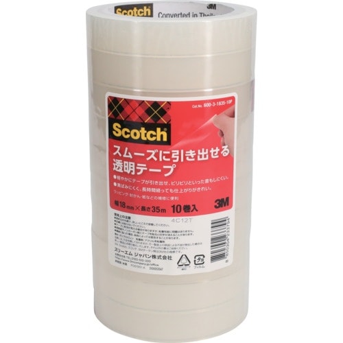 3M スコッチ(R) スムーズに引き出せる透明テー