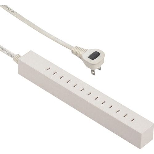 OHM 差し込み自由なスリムタップ6.5口1.5m