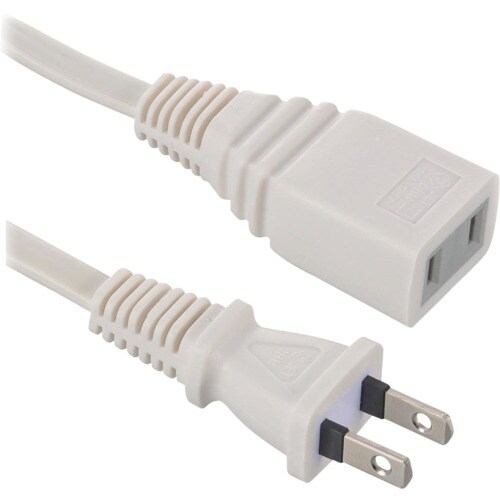 OHM 2m延長コード ストレートプラグ ホワイト