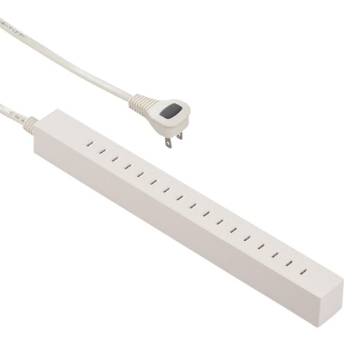 OHM 差し込み自由なスリムタップ8.5口1.5m