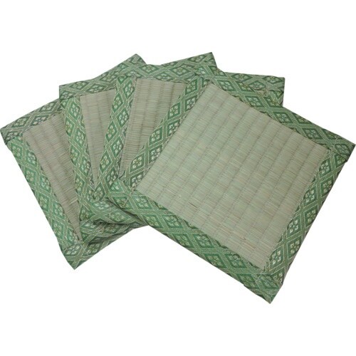 大島屋 い草座卓敷 四方 凹み防止 4枚セット