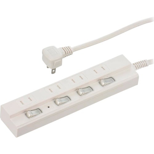 OHM 4口5m節電タップ雷ガード付22