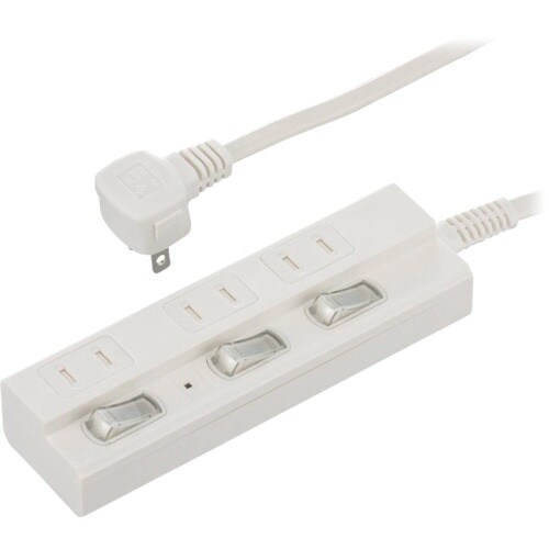 OHM 3口3m節電タップ雷ガード付22